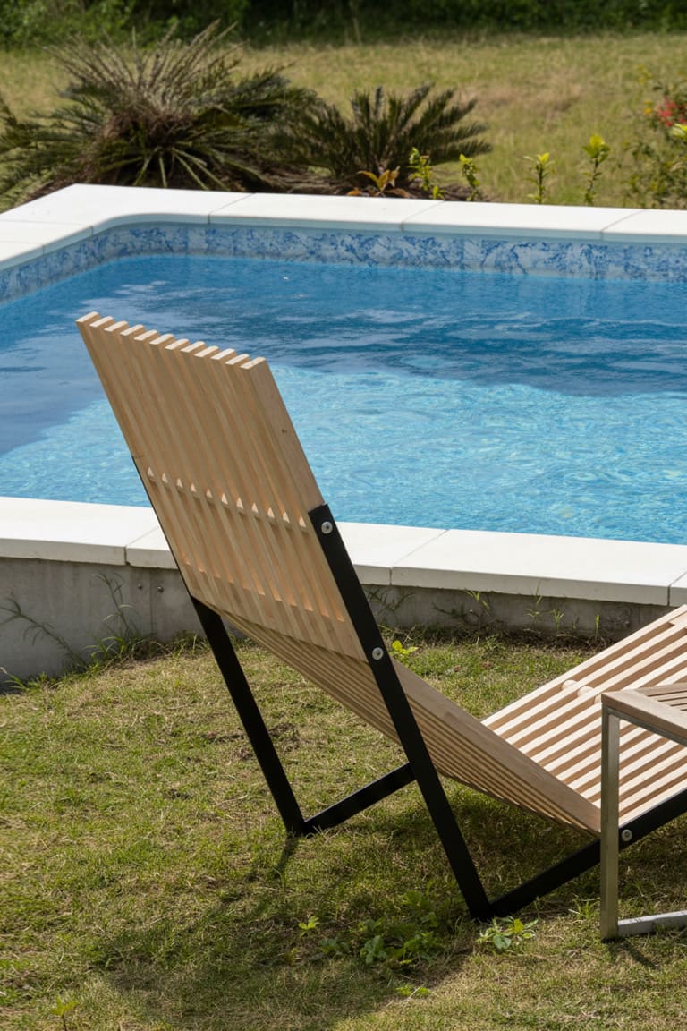 石垣島の民泊プールサイドに - EXA アウトドアファニチャー - マルゲリータお客様事例