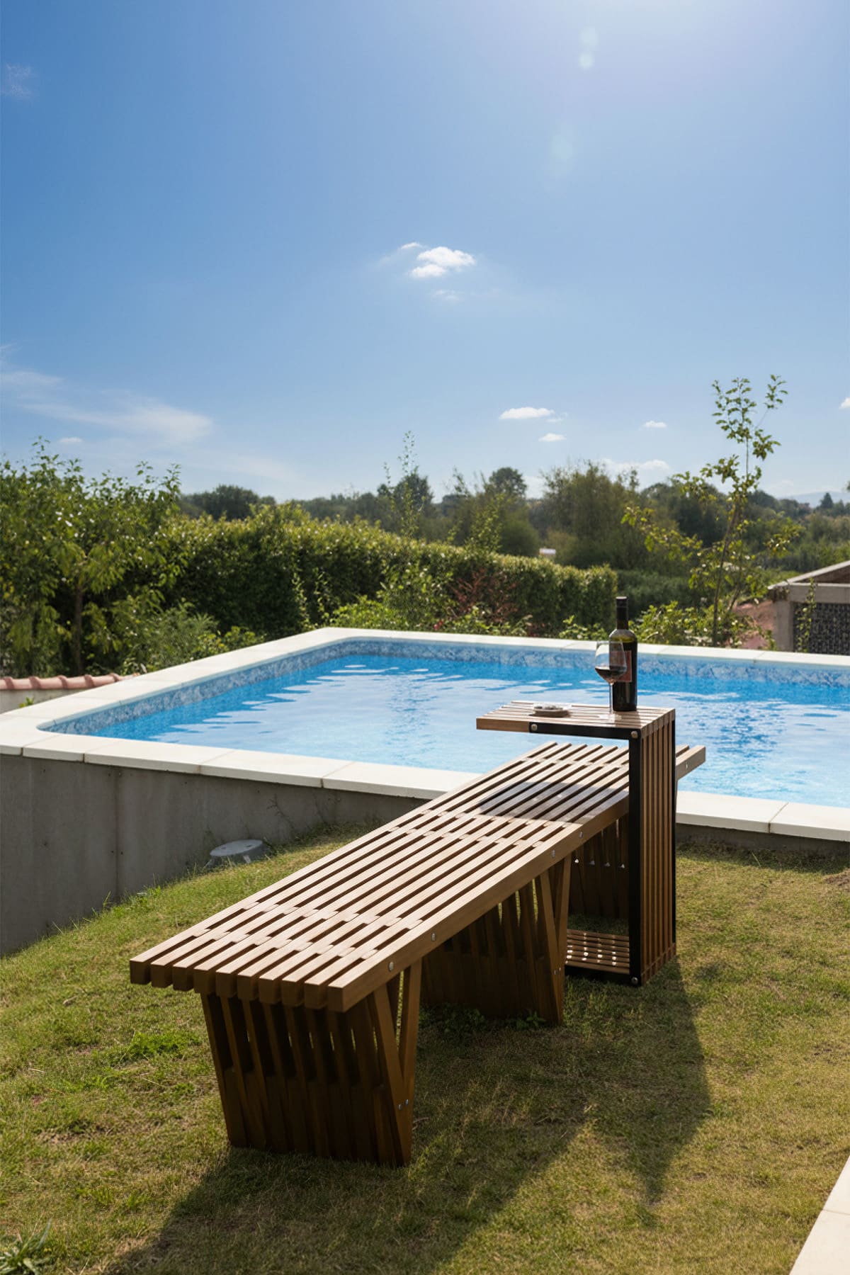 石垣島の民泊プールサイドに - EXA アウトドアファニチャー - マルゲリータお客様事例