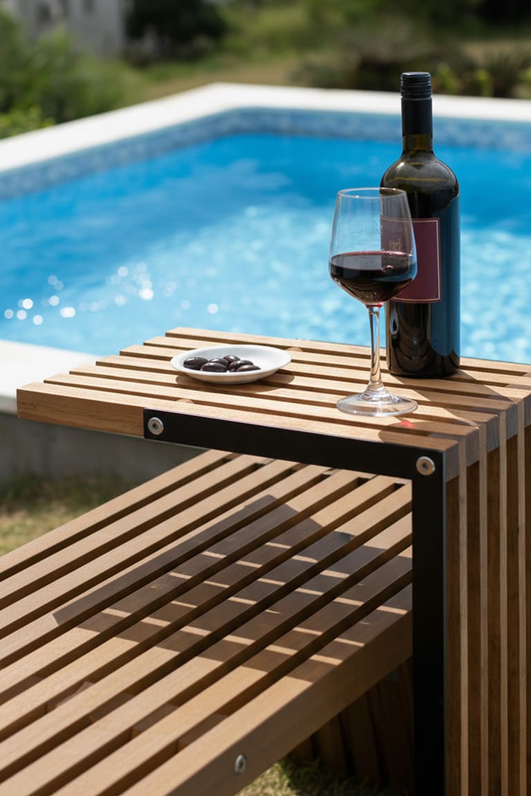 石垣島の民泊プールサイドに - EXA アウトドアファニチャー - マルゲリータお客様事例