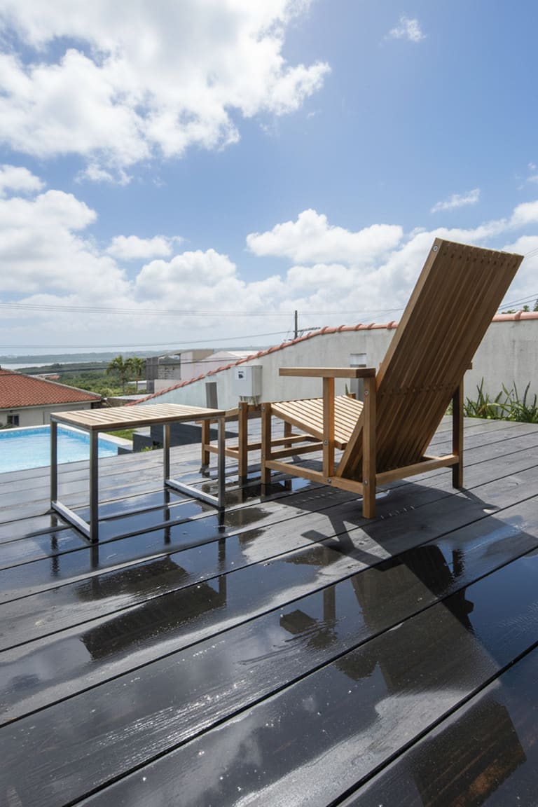石垣島の民泊プールサイドに - EXA アウトドアファニチャー - マルゲリータお客様事例
