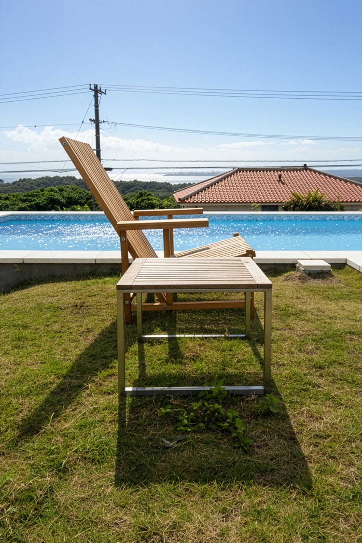 石垣島の民泊プールサイドに - EXA アウトドアファニチャー - マルゲリータお客様事例