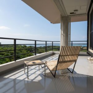 石垣島民泊のバルコニーに - EXA アウトドアファニチャー - マルゲリータお客様事例