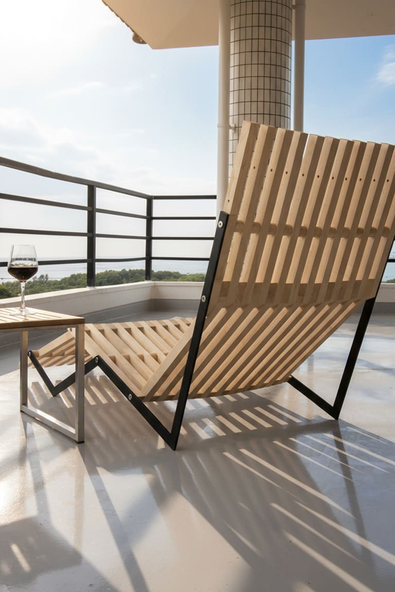 石垣島民泊のバルコニーに - EXA アウトドアファニチャー - マルゲリータお客様事例