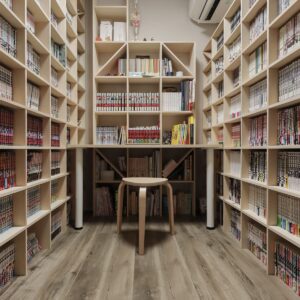 壮大なコミック本専用の書斎 - Shelf 壁一面のコミック本棚 奥行180mm - マルゲリータお客様事例
