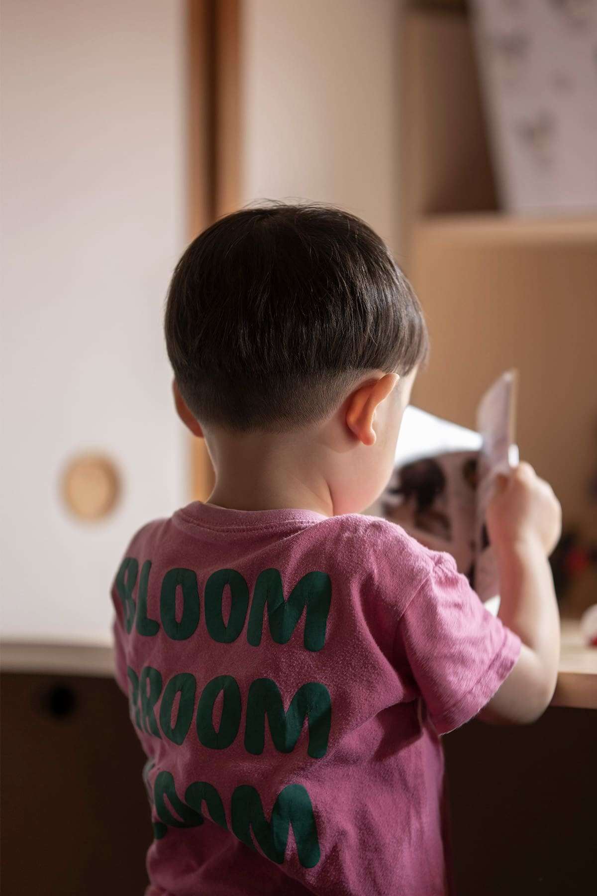 お子さんの学習机 - Shelf 壁一面のカウンター付き本棚 / 壁一面の本棚 奥行350mm - マルゲリータお客様事例