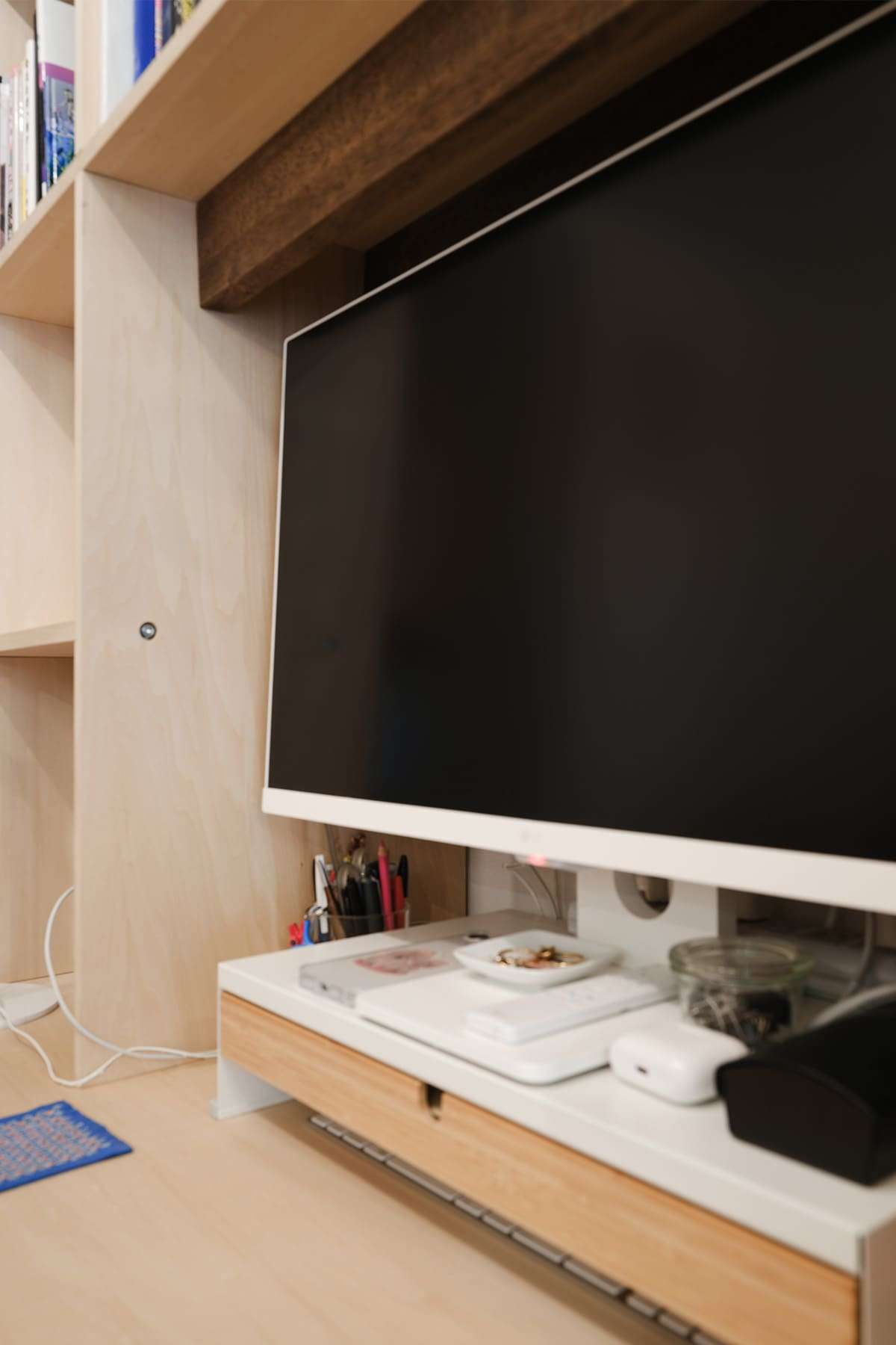 親子で使うワークスペース - Shelf カウンター付き本棚 - マルゲリータお客様事例