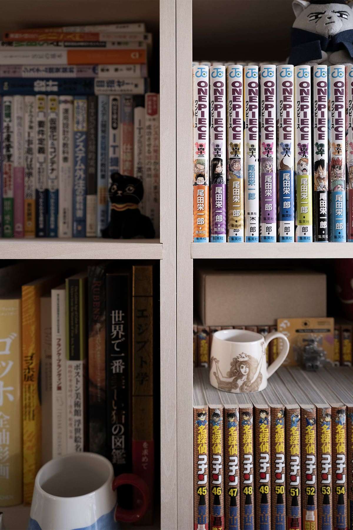 リビング収納 - Shelf 壁一面の本棚 奥行350mm / カウンター付き本棚 - マルゲリータお客様事例