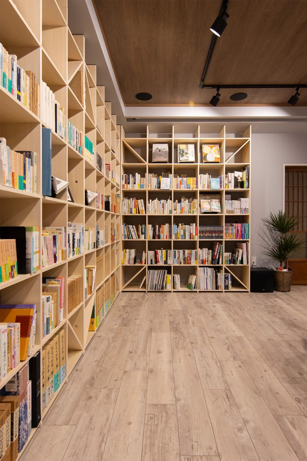 白井正雄記念館 ともす図書館 - Shelf 壁一面の本棚 奥行350 - マルゲリータお客様事例
