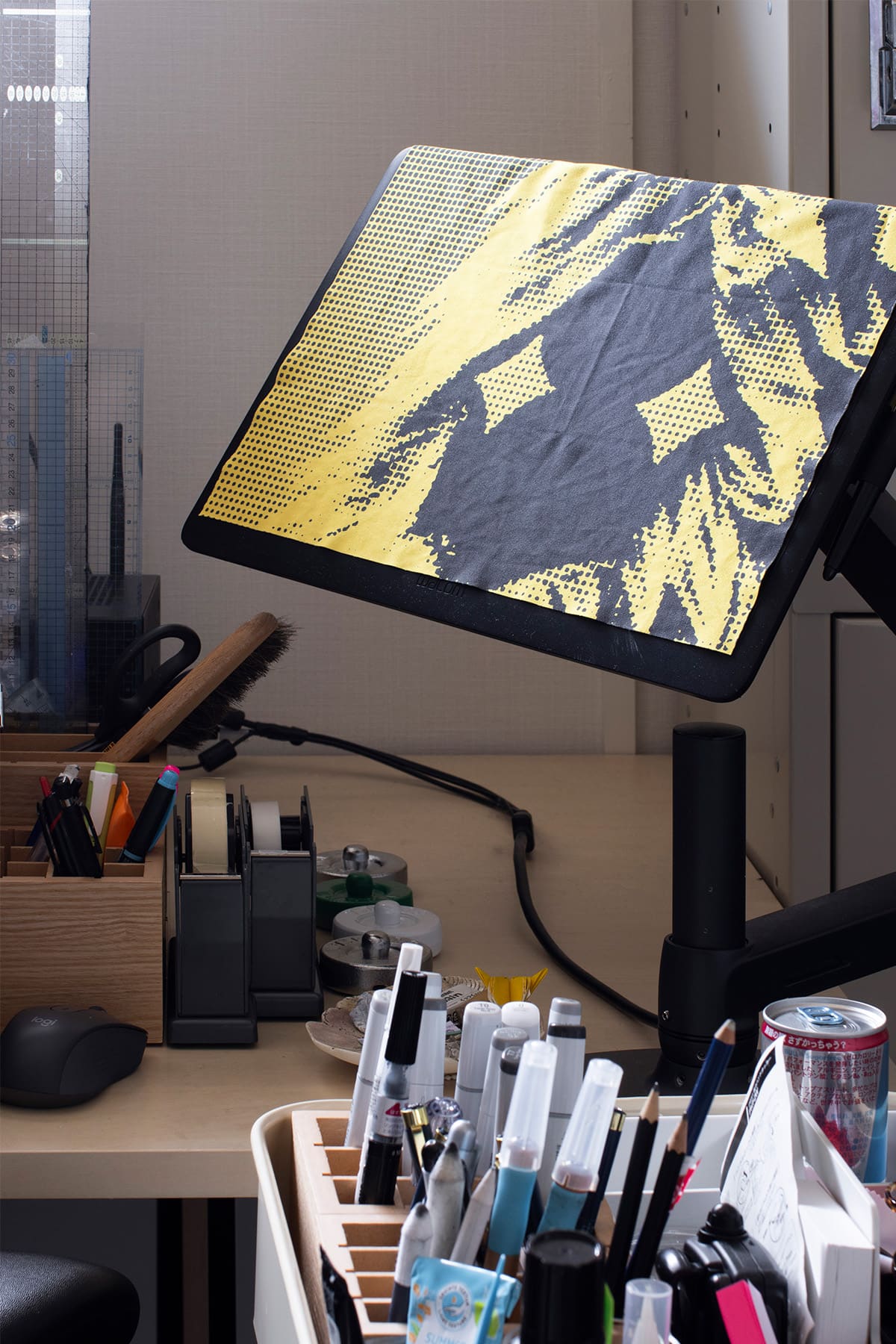 趣味のアトリエに - Shelf 壁一面の本棚 奥行250mm - マルゲリータお客様事例