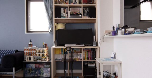 【File 736】リビングおよび書斎の本棚 - Shelf 壁一面の本棚 - マルゲリータお客様事例