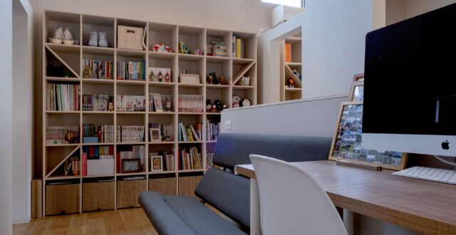 子供部屋の本棚 - Shelf 壁一面の本棚 奥行250mm - マルゲリータお客様事例