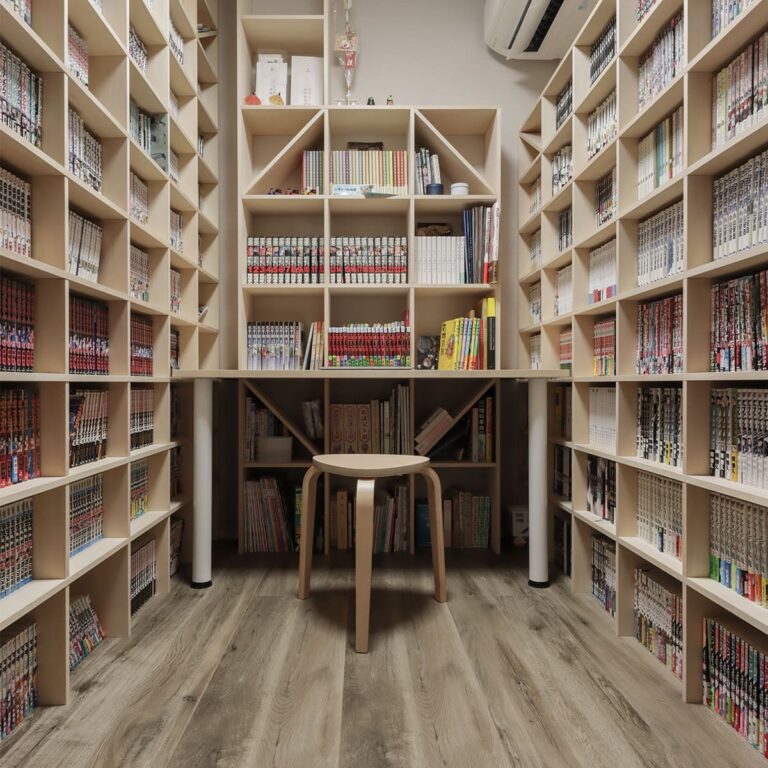 壮大なコミック本専用の書斎 - Shelf 壁一面のコミック本棚 奥行180mm - マルゲリータお客様事例