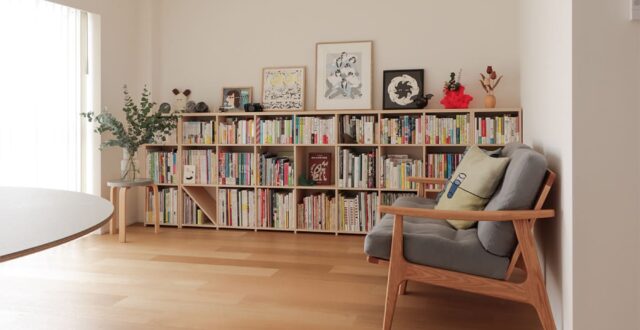 広々としたリビングに - Shelf ロータイプ本棚 - マルゲリータお客様事例
